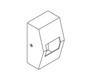 ABH 6004 US32D Satin Stainless Steel Cover for 6000 Series Hospital Latches