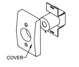 ABH 20012 US32 Electromagnetic Door Holder - Wall Cover Only for 2100 & 2300 Models - Bright Stainless Steel
