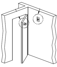 ABH 23030 S3 Electromagnetic Door Holder - Wall Portion Only for 2300 Model - Painted Bronze