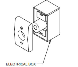ABH 23005 S2 Electromagnetic Door Holder - Electrical Box Only for 2300 Model - Painted Brass
