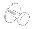 ABH AM801 32D Coat Hook - Satin Stainless Steel