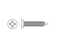 ABH SSH10FHWS-500 Phillips Flat Head Undercut Wood Standard Screw - 10 x 1-1/4" (Package of 500)