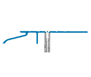 Accurate 850838F 84" Polished Bright Extruded Bronze Interlocking Out-Swing Door Saddle - 5 3/4"W