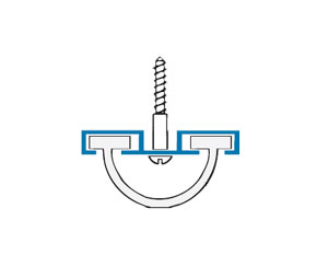 Accurate 9900952 40"  Extruded Aluminum  Door Bottom with Neoprene in Track