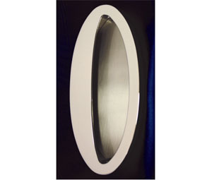 AccurateLH FC5005 US26 Oval Flush Pull 2-1/4" x 5" - Polished Chrome