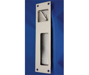 AccurateLH FE9006T US15A Rectangular Flush Pull with Thumb Turn 2-1/4" x 9" - Satin Nickel, Blackened