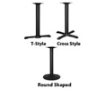 ACQ Seating CQTB0522DH3 T-Style Black Table Base Table&Work Surface Components - 1 Each