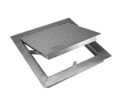 Acudor FA-H20 24 x 24 H20 Loading Single Leaf 24" x 24" Angle Frame Floor Door - Mill