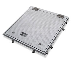 Acudor AW-APS 24 x 36 1560 lbs. /sq. ft. Loading 24" x 36" Aluminum Angle Frame Floodtight/Gastight Floor Door - Mill