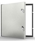 Acudor HD-5070 10 x 10 Insulated Duct Door for Sheet Metal Duct with 8.75 x 8.75 Opening - Galvanized Steel Mill