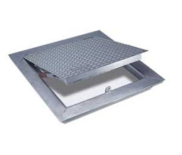 Acudor FA-H20 36 x 36 H20 Loading Single Leaf 36" x 36" Angle Frame Floor Door - Mill