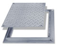 Acudor FD-8060 18 x 18 Non Hinged Flush Diamond Plate Floor Door 18" x 18" - Mill