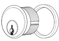 Adams Rite 4036-01 KA 628 Mortise Cylinder - Aluminum