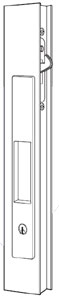 Adams Rite 4431-10-00-01-IB Sliding Door Flush Lockset with Exterior Cylinder