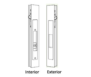 Adams Rite 4432-00-05-IB Sliding Door Dummy Flushset