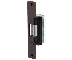 Adams Rite 7131-510-313-00 24VDC, 17mA Fail Secure Strike 1-1/4" x 6-7/8" Radius Corner Faceplate Dark Bronze Anodized