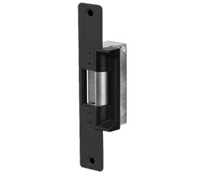Adams Rite 7131-510-335-00 24VDC, 17mA Fail Secure Strike 1-1/4" x 6-7/8" Radius Corner Faceplate Black Anodized