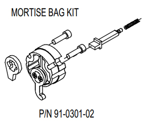 Adams Rite 91-0301-02-IP Mortise Bag Kit, 308X Individually Packaged