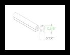 Horton C291R Slider, Out-Swing, Top Track, Cap Vinyl, per Foot
