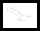 Horton C0291-1 Slider, N/S, (Post 1987), Top Track Cap, per Foot
