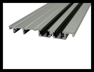 Gyro Tech/Nabco WS1FBTC8F with Slide 1175 Floor Bottom Track, Clear, 8 Feet