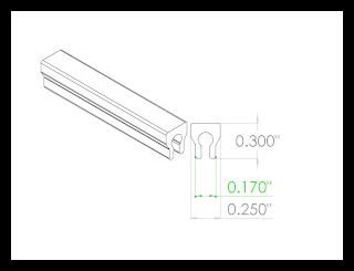 Horton C0289 Bottom Track Cap, per Feet