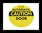 Besam 7DCRY 75-20-102, Decal Caution, Round, Yellow