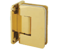 AIW SHB037L-BN Brushed Nickel Full Back Plate Wall to Glass Silouette Shower Hinge