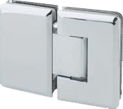 AIW SHB180-PB Polished Brass 180° Angle Glass to Glass Silouette Shower Hinge