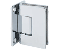 AIW SHS037L-BN Brushed Nickel Full Back Plate Wall to Glass Classic Shower Hinge