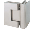 AIW SHS090-BN Brushed Nickel 90° Angle Glass to Glass Classic Shower Hinge