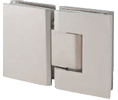AIW SHS180-BN Brushed Nickel 180° Angle Glass to Glass Classic Shower Hinge