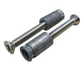 AJW MK-40 Two (2) 1/4"-20 x 2" Pan Head Machine Screws with Two (2) Metal Expansion Shields