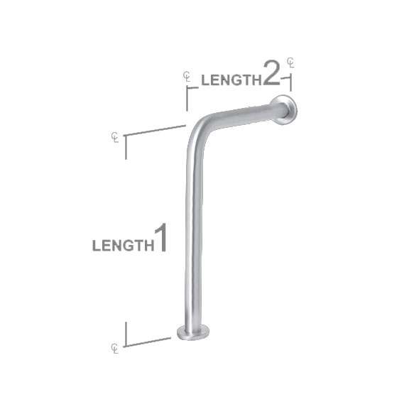 Ajw Ug130 R3330 1 5 Diameter 33 X 30 Wall To Floor Grab Bar