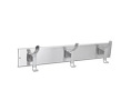 AJW UJ11B Coat Hook Strip 36"L, 4 Hooks - Surface Mounted - Satin Stainless Steel Finish