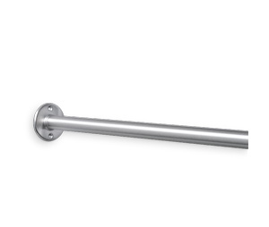 AJW UX1-B60 1" Diameter Shower Curtain Rod, 60"L - B-Type Flange