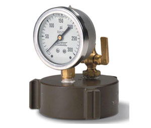 Akron CG25 Hydraulic Test Equipment - Cap Gauge (0-300 psi), 2 1/2" NST