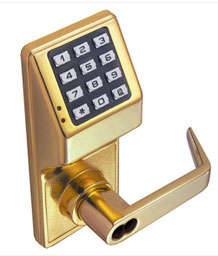 Alarm Lock DL2700WPIC US3 Trilogy Digital Lock For Weatherproof Interchangeable Core - Bright Brass
