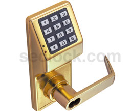 Alarm Lock DL2775IC-S US3 Trilogy Digital Lock For Schlage Interchangeable Core - Bright Brass