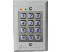Alarm Controls KP-200 Flush Mount Weatherproof Vandal Resistant Digital Keypad