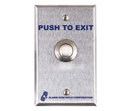 Alarm Controls TS-12 Vandal Resistant Brass Nickel Plated Pushbutton