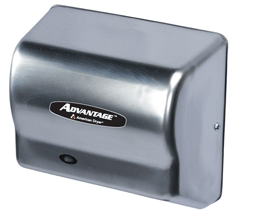 American Dryer AD90-C Steel Satin Chrome Advantage AD Hand & Hair Dryer