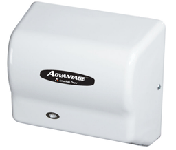 American Dryer AD90-M Steel White Epoxy Advantage AD Hand & Hair Dryer