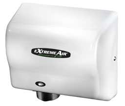 American Dryer GXT9-M Steel White Epoxy ExtremeAir GXT High Speed Hand Dryer - Heated -1500 Watts