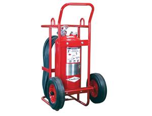 Amerex 490 Wheeled Stored Pressure Dry Chemical Extinguisher, Purple K Agent Type, 125 lb