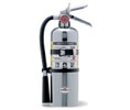 Amerex AX417TC Chrome ABC Dry Chemical Fire Extinguisher - 2 1/2 lb w/Vehicle Bracket - 1A:10B:C