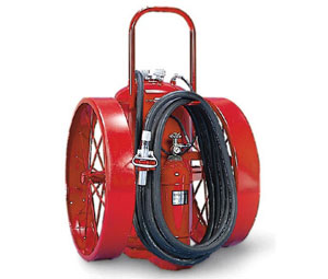 Amerex DDPAX492 DP-WH Fire Extinguisher - 350 lb BC w/36" Steel Wheels - 320B:C