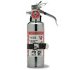 Amerex AX620TC Chrome BC Dry Chemical Fire Extinguisher - 1 lb w/Vehicle Bracket - 2B:C
