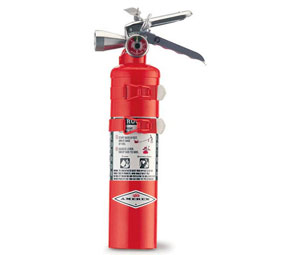 Amerex DDPAX385TSC HALOTRON I Fire Extinguisher - 2 1/2 lb Chrome w/Vehicle Bracket - 2B:C