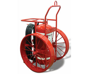 Amerex DDPAX675 HALOTRON-WH Fire Extinguisher - 150 lb Halotron I w/36" Steel Wheels - 10A:80B:C